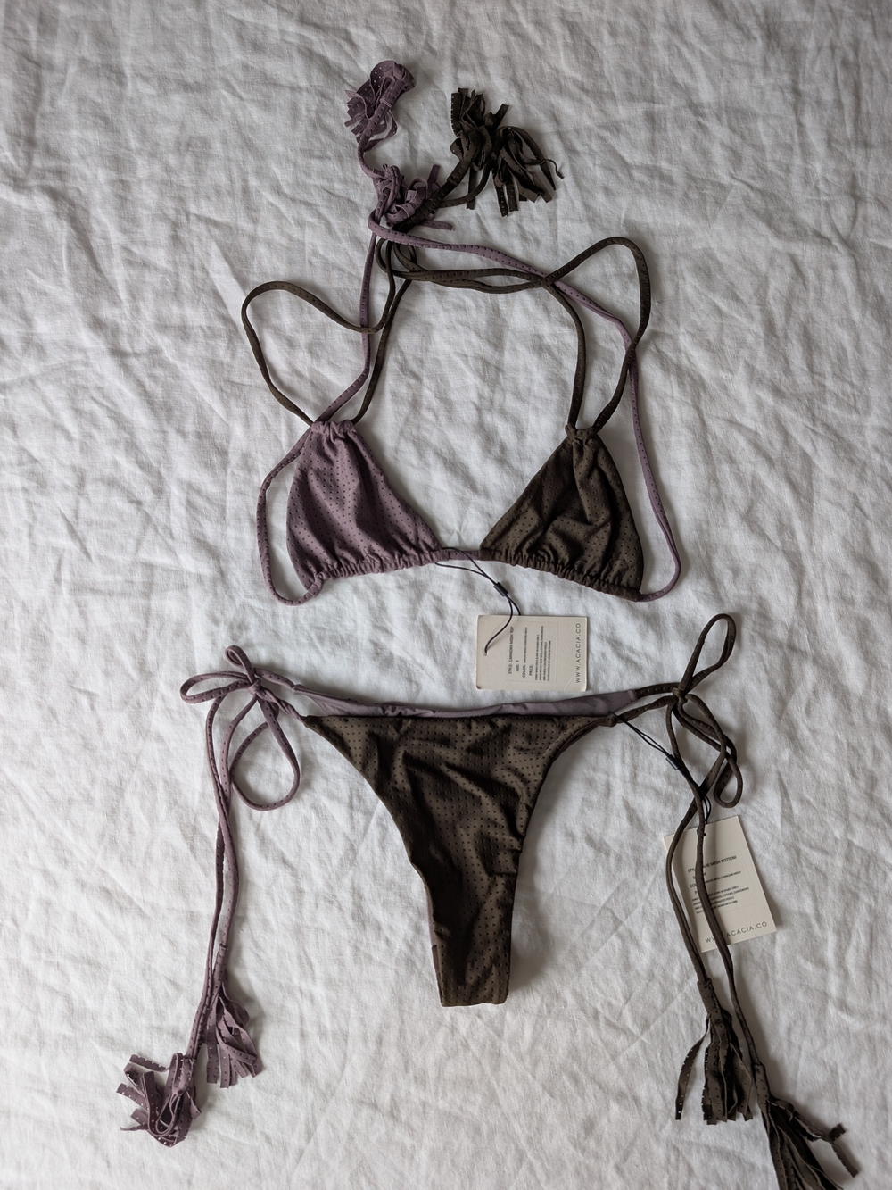 Acacia Swim Colorblock Canons Top And Lauie Tie Bottom Bikini